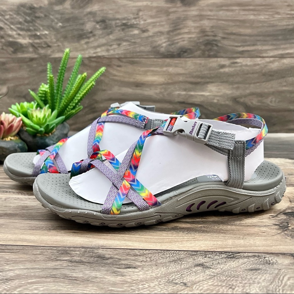 NIB Skechers Reggae Bright Direction Vegan Strappy Sport Sandal - Picture 4 of 13